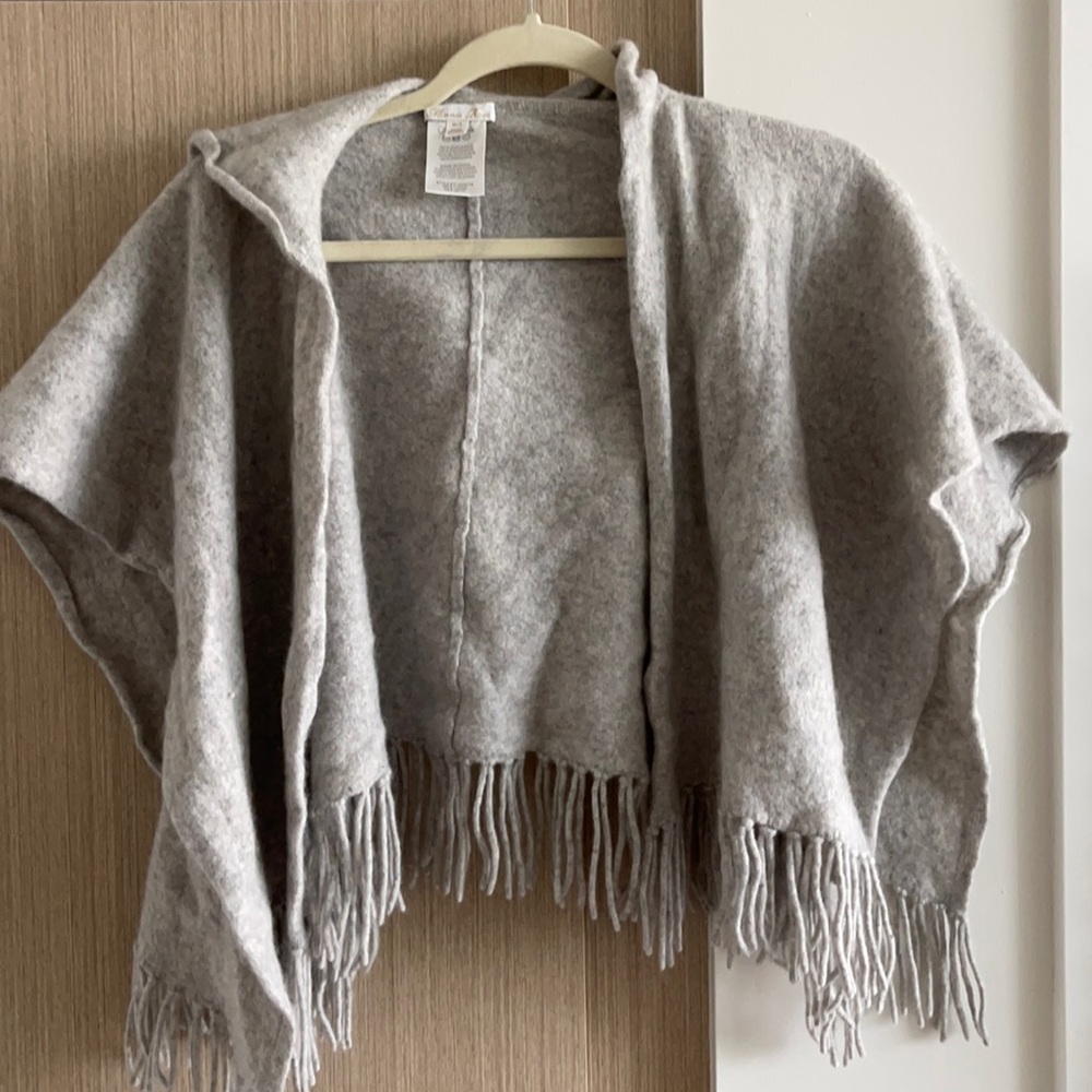 Cashmere hooded shawl